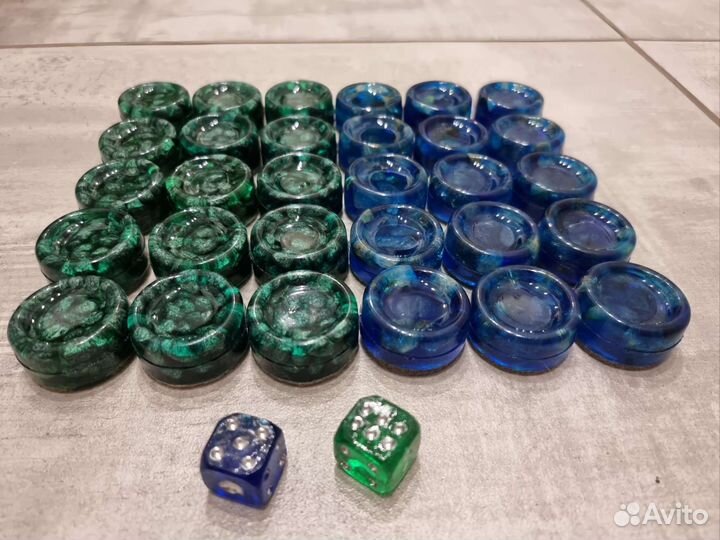 Фишки для нард, шашки ручной работы