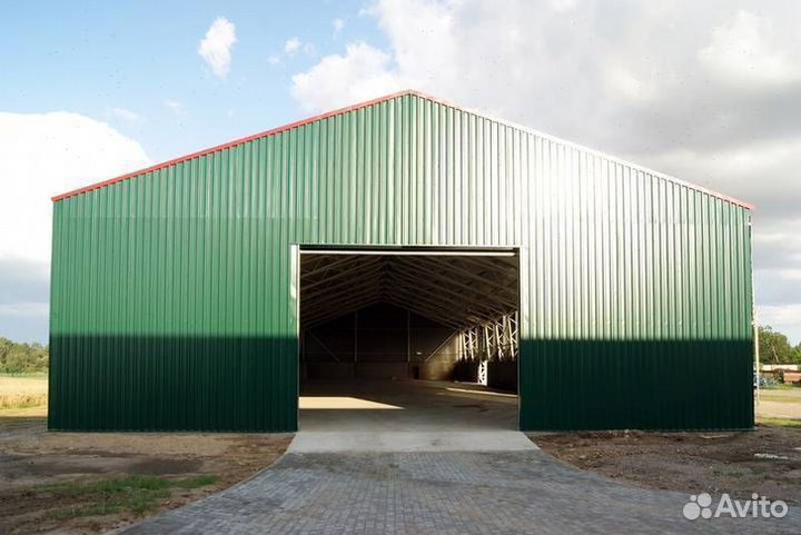 Ангар каркасный