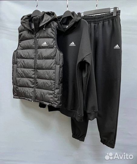 Спортивный костюм мужской Adidas тройка легкий