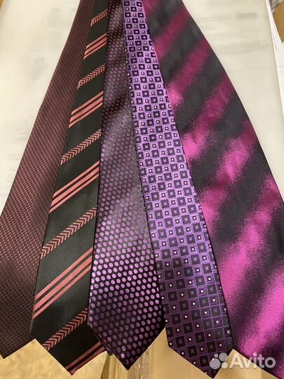 Галстук мужской чёрные, тёмные, узкие