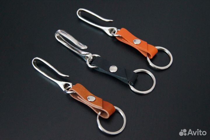 Брелок кожаный для ключей, универсальный