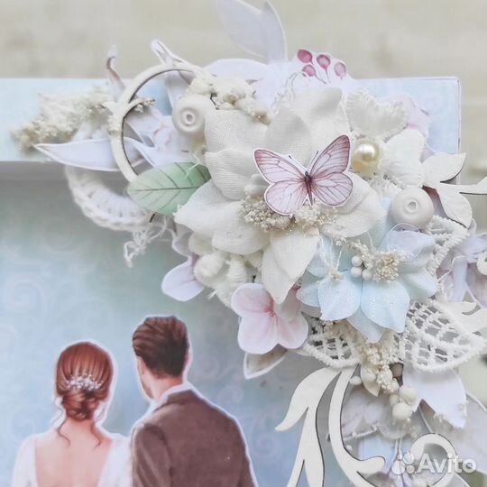 Свадебное панно-фоторамка ручной работы