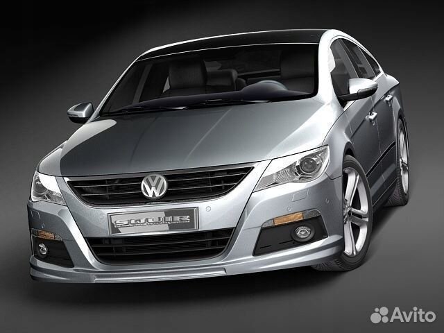 Юбка переднего бампера V.2 для VW passat CC R line