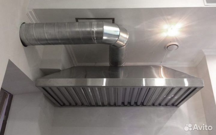 Зонт вытяжной островной