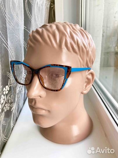 Фотохромные имиджевые очки женские синие