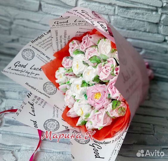 Сладкий букет из зефира