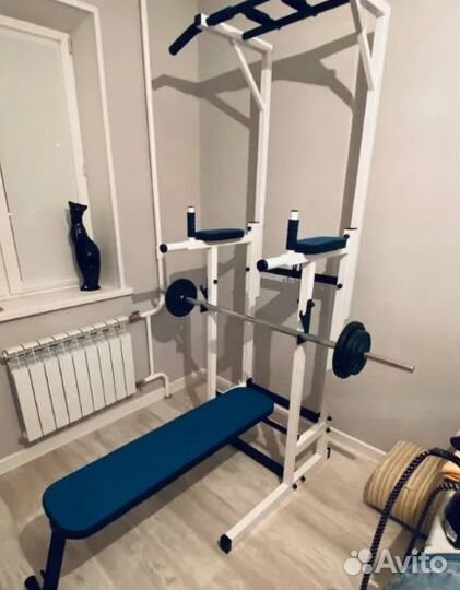 Турник + брусья пресс скамья упор штанги Напольный