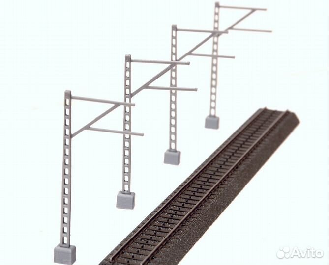 Железная дорога 1/87 Опоры контактной сети 10шт H0