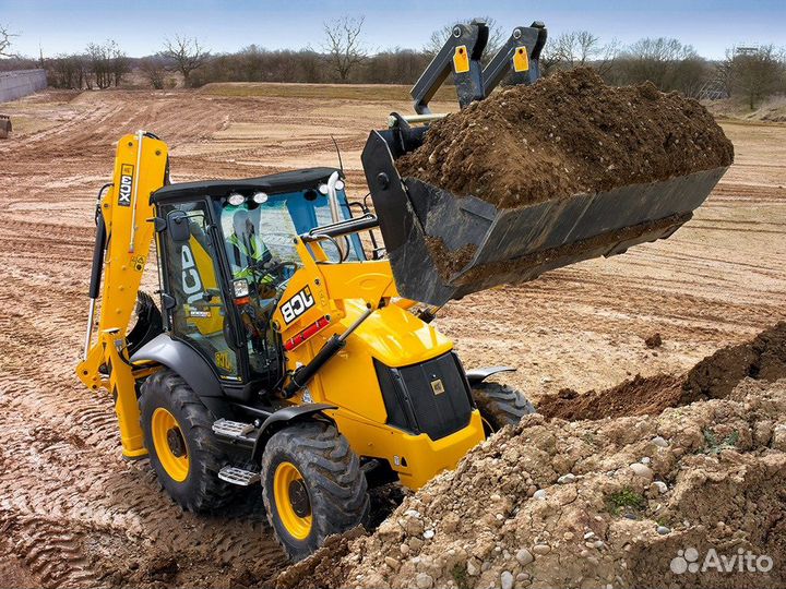 Аренда экскаватора погрузчика услуги трактора