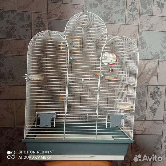 Клетка для птиц с аксессуарами