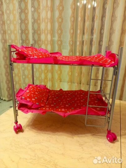 Двухъярусная кроватка для кукол