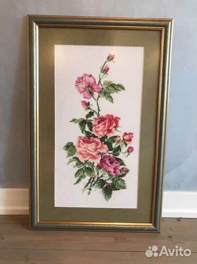 Картина вышитая крестом ручная работа