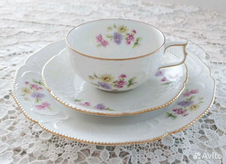 Чайное трио фарфор Sanssouci Rosenthal Германия