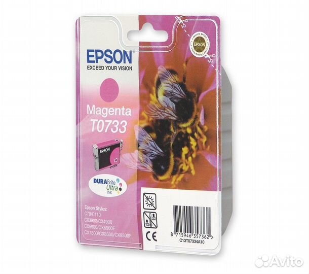Картридж струйный Epson (T07334A) C13T10534A10 пур