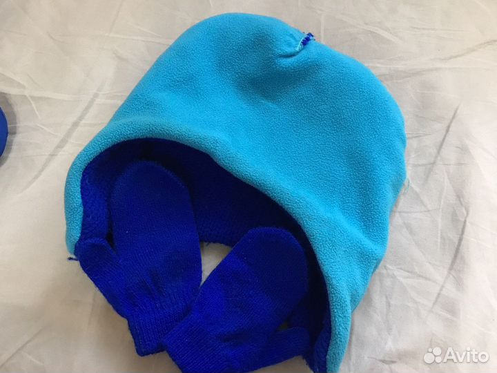 Шапка+варежки мальчику