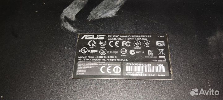 Ноутбук asus i3, 4gb ram, 128 ssd