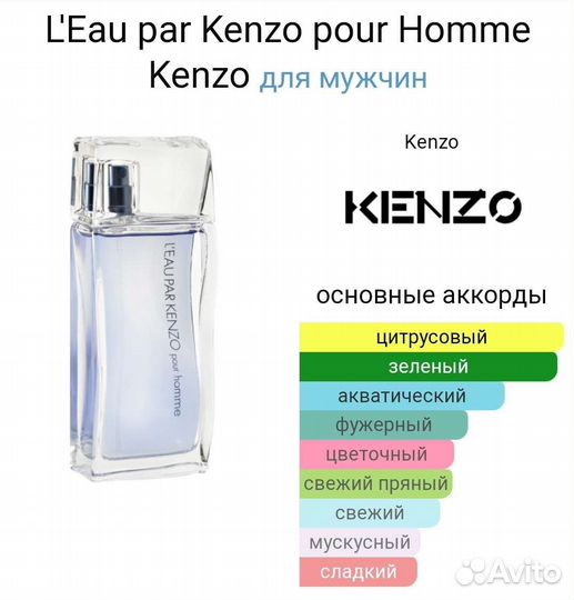 L'Eau par Kenzo pour Homme Kenzo