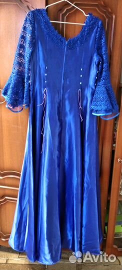 Платье нарядное Снегурочка атлас кружево 46-48