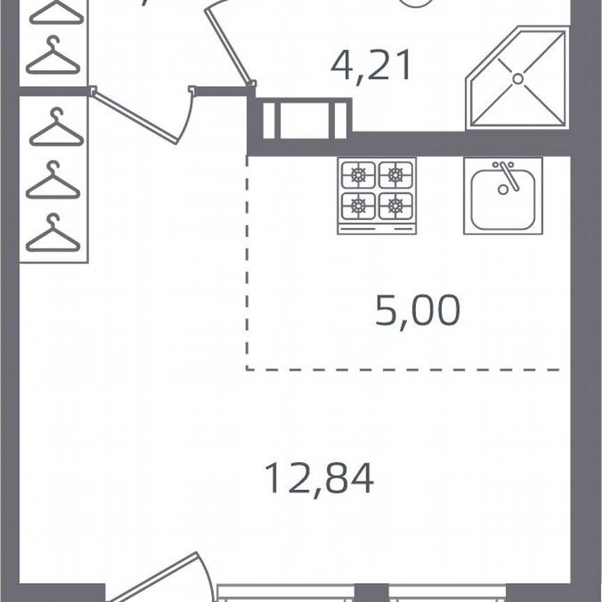 Квартира-студия, 27 м², 7/16 эт.