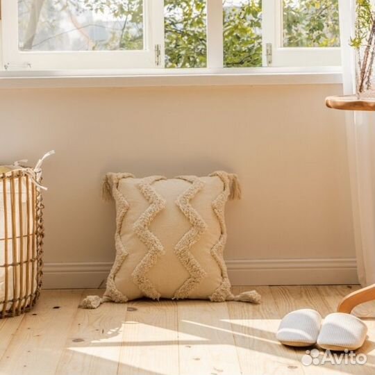 Подушка декоративная,бохо,сканди -45х45,100хлопок