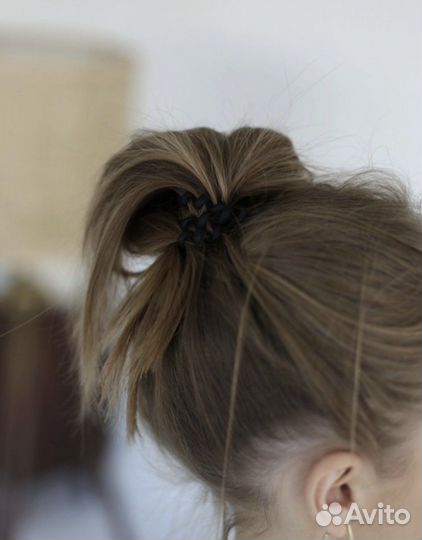 Набор резинок для волос черные матовые пружинки