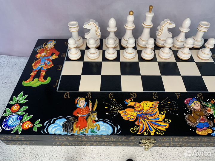 Шахматы детские «Конёк-горбунок»,52 см., роспись