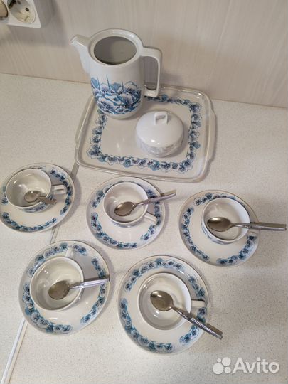 Сервиз кофейный Зима,ссср.Барановка