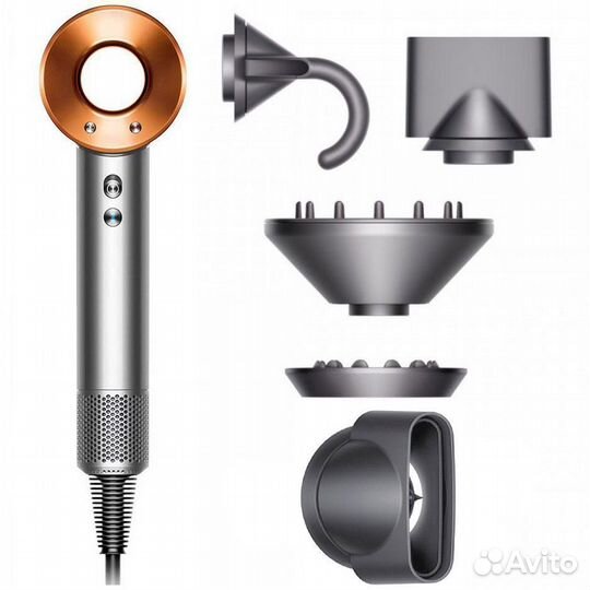 Оригинал. Dyson Фен Supersonic HD08 Nickel/Copper