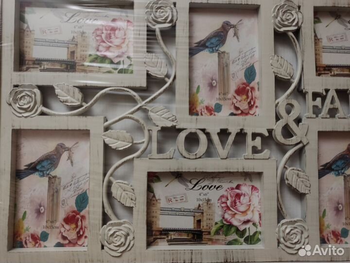 Фоторамка новая большая коллаж на 8 фоток 10х15