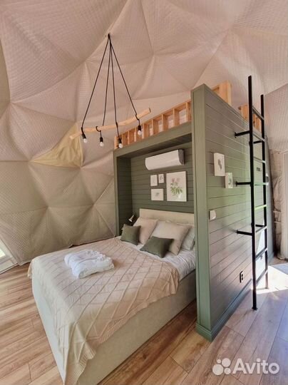 Купольный шатер для глэмпинга диаметр 6 м