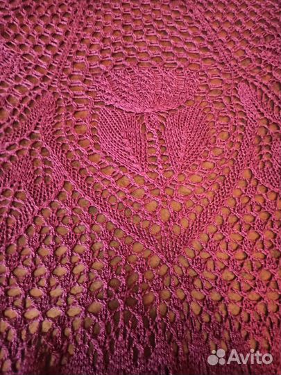 Шаль из мериноса с шёлком