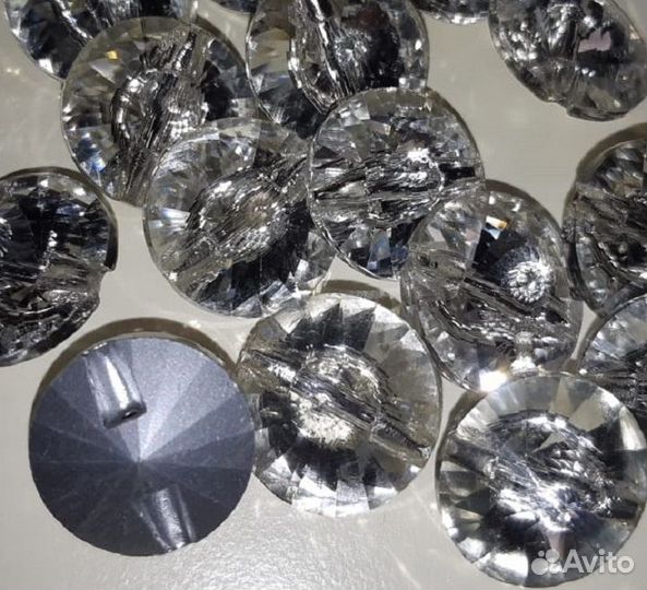 Стразы мебельные мебельные пуговицы 25мм черные