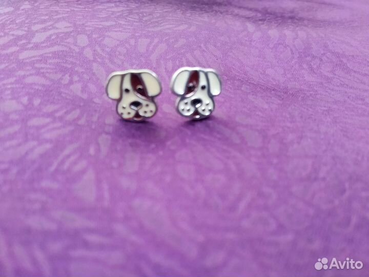 Серьги серебро
