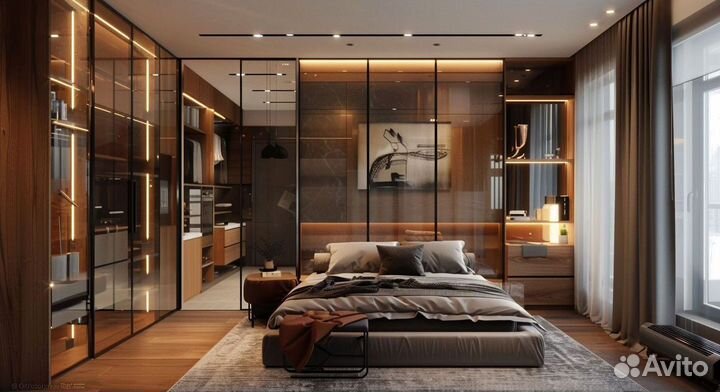 Раздвижные стеклянные перегородки