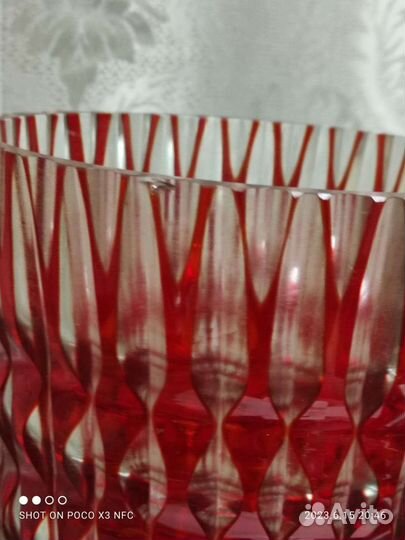 Ваза цветной хрусталь СССР