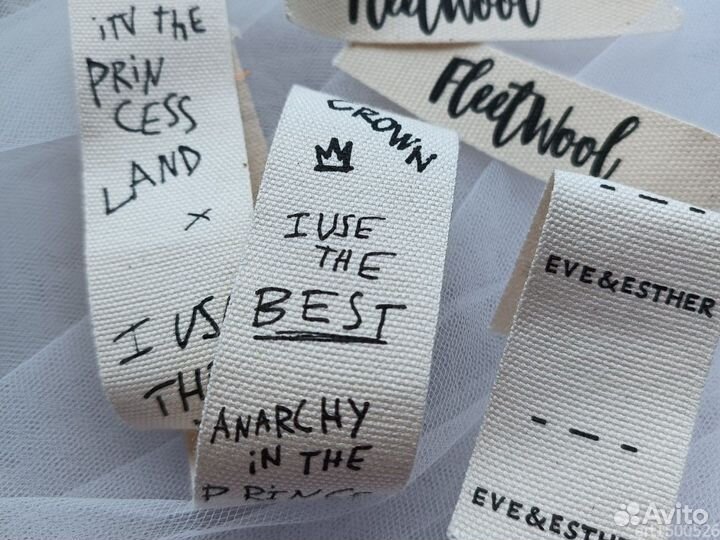 Бирки печать для одежды