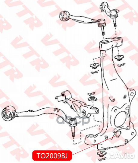 Шаровая опора нижнего рычага передней подвески VTR