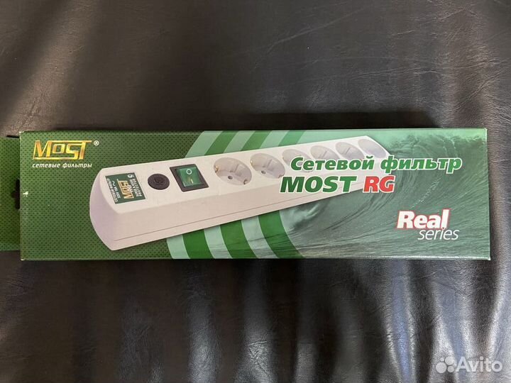 Сетевой фильтр most Real RG, черный, 2 м