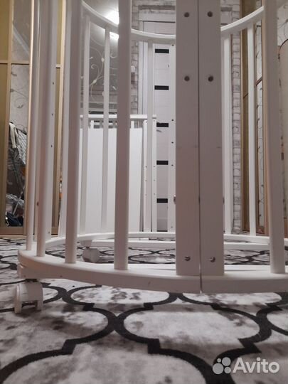 Детская кроватка трансформер круглая