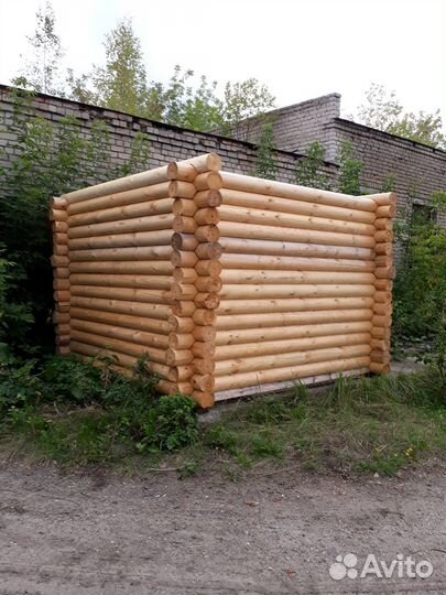 Срубы из оцилиндрованного бревна