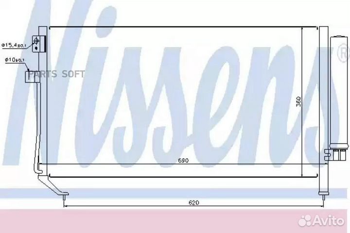 Радиатор кондиционера subaru forester (2002) 2.5