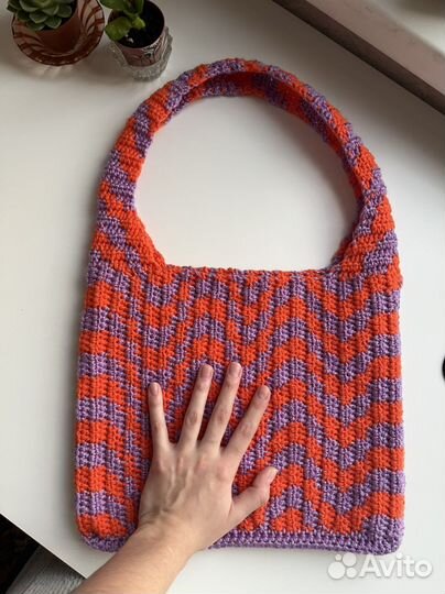 Вязаная сумка ручной работы