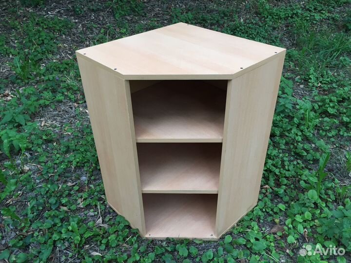 Тумба угловая с 2 полузакрытыми полочками 75х50х50