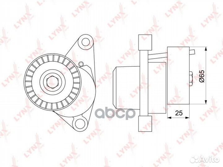 Натяжитель поликл. ремня с роликом PT-3178 lynx
