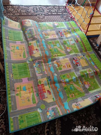 Термо коврик детский город 180*200