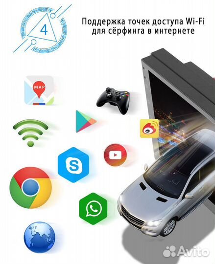Магнитола 2 din Android auto 1/16GB - 7 дюймов