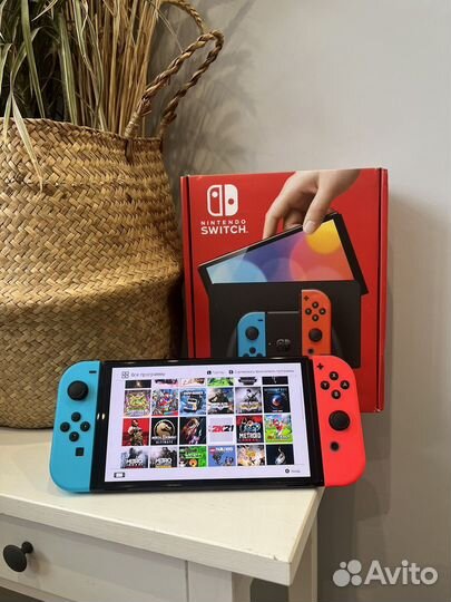 Nintendo switch oled прошитая новая 512