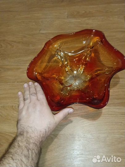 Ваза цветное стекло из СССР