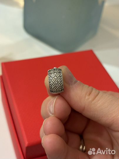 Серьги дорожка серебро