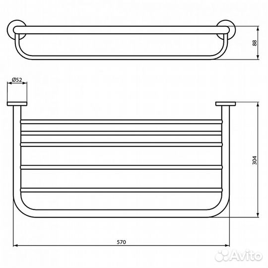 Полка для полотенец Ideal Standard IOM A9106AA Хр